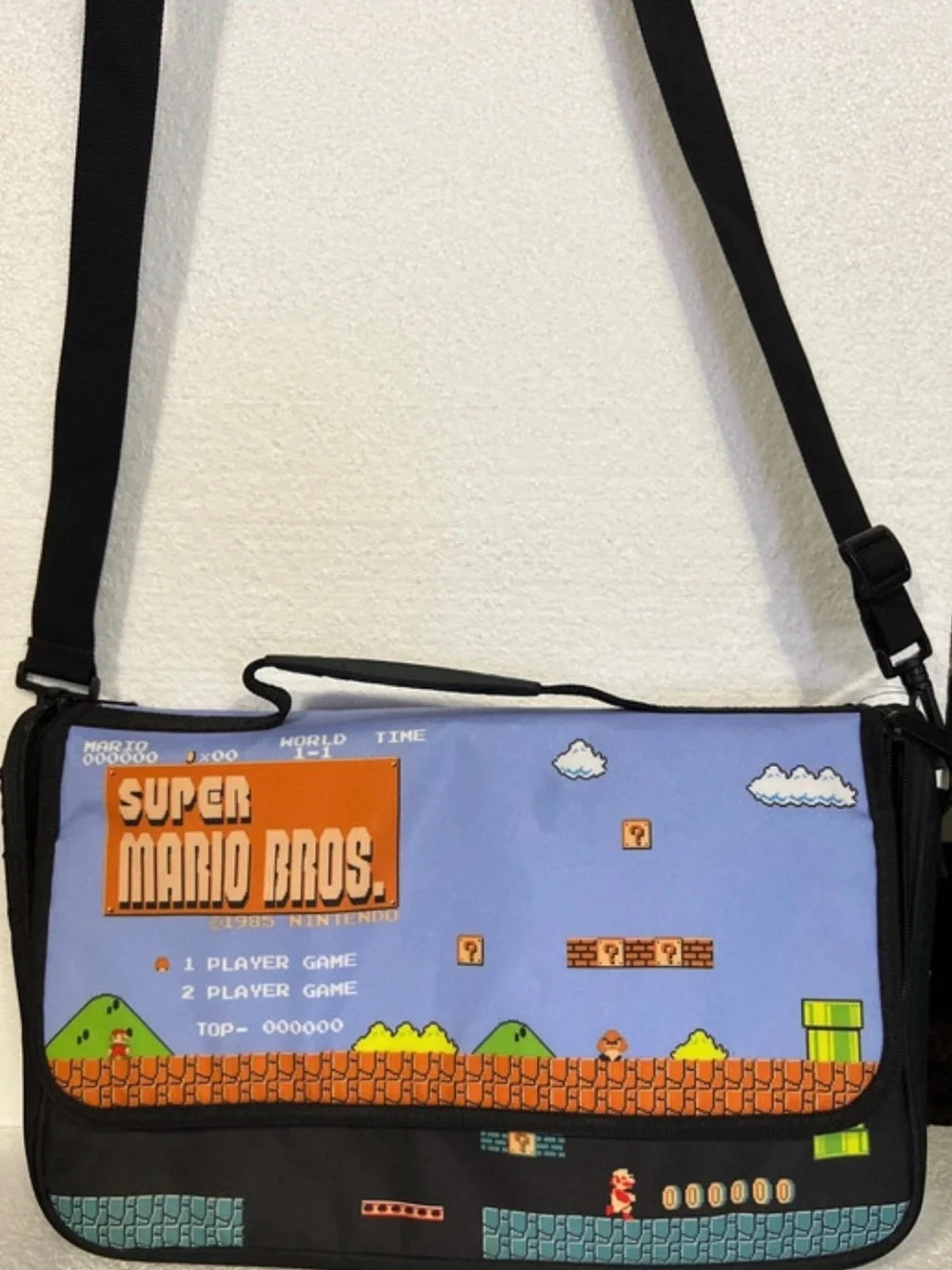 Power is A Super Mario Bros Messenger Bag with Nintendo Switch Case